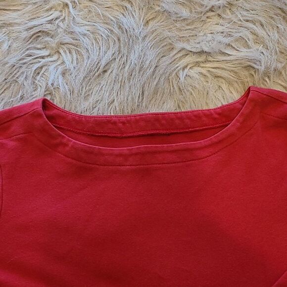 Coldwater creek womens red 3/4 sleeve shirt size medium - Picture 2 of 7
